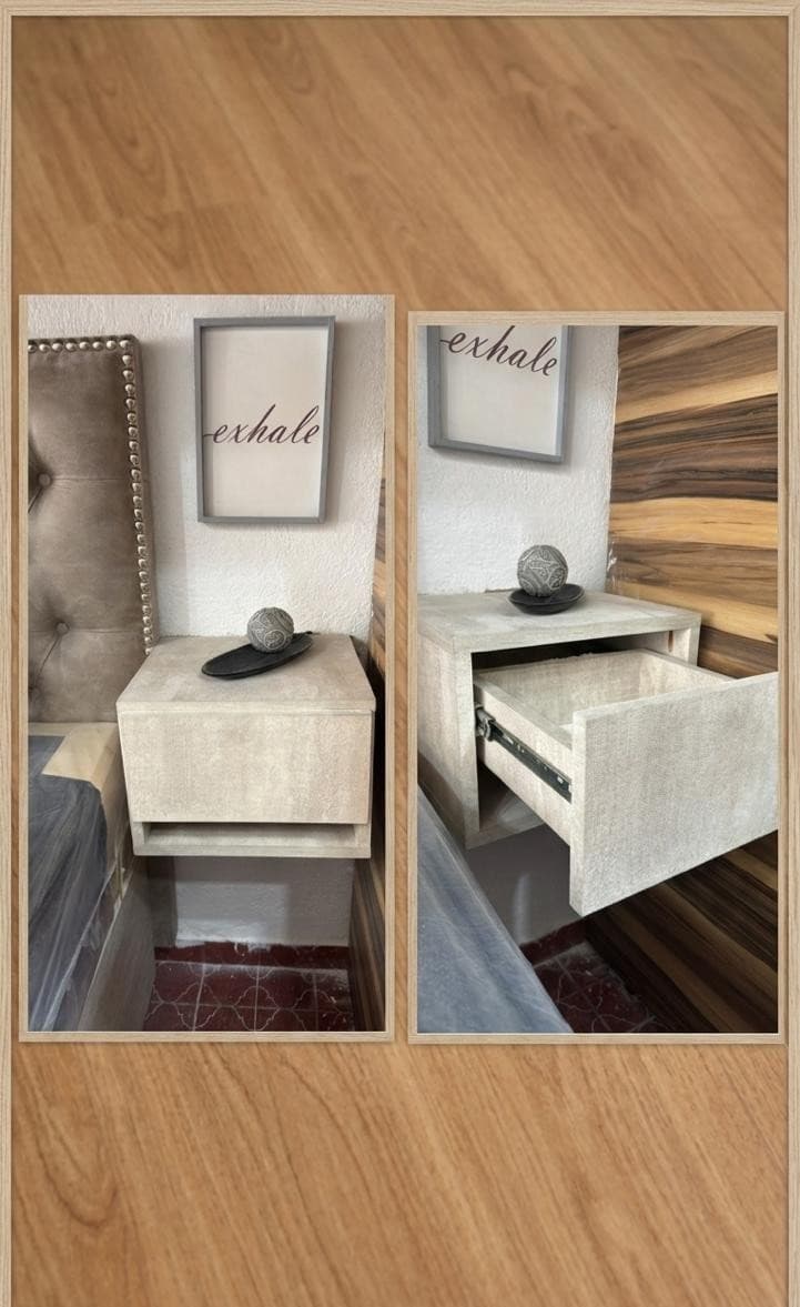 Mesa de Luz Flotante con cajón y estante